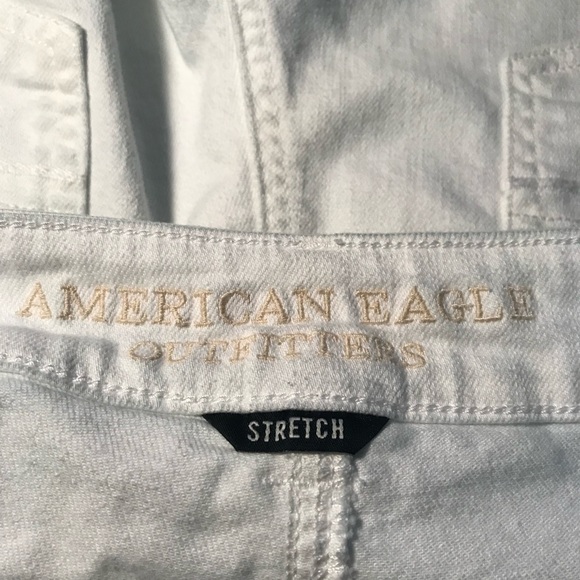 American Eagle White High Rise Distressed Shorts - Picture 7 of 7